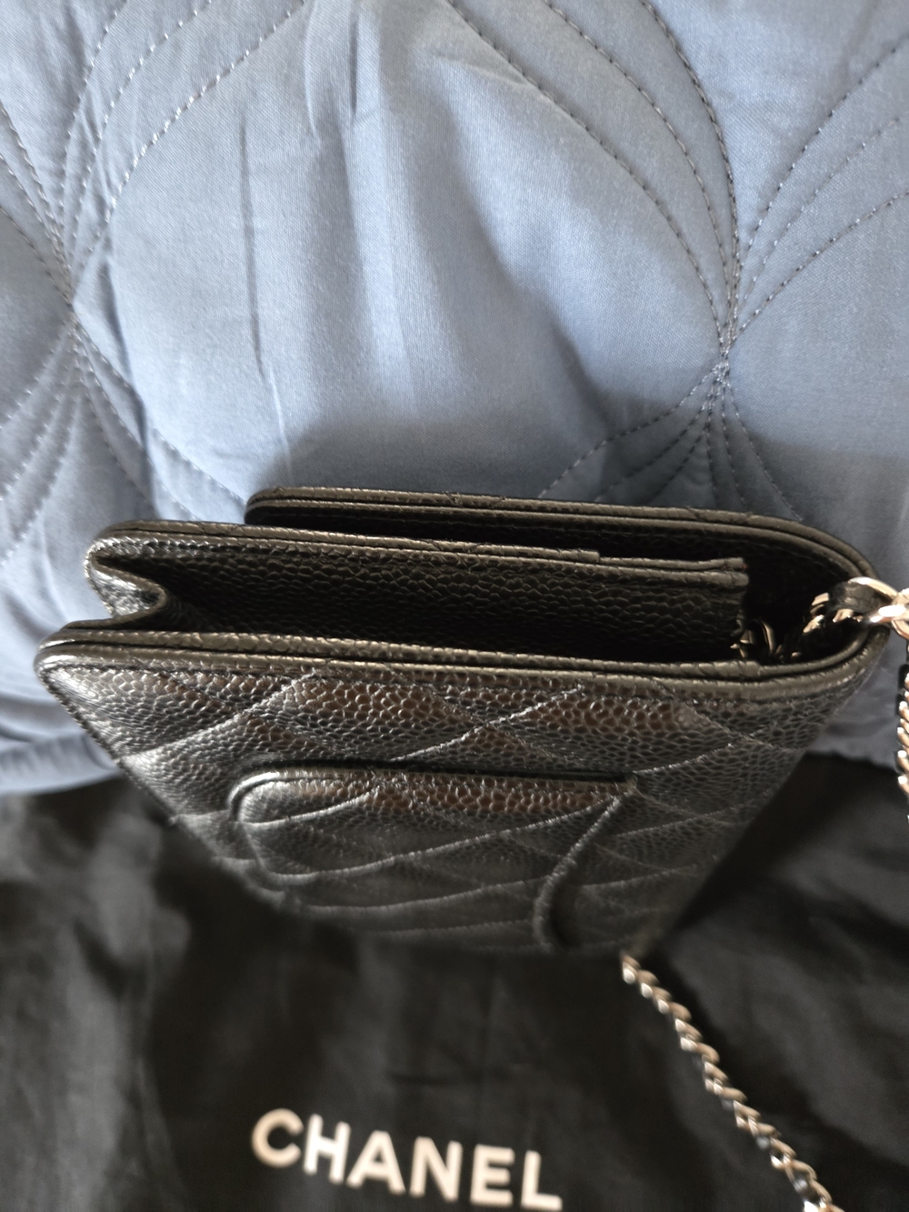 Chanel Black Quilted Leather Wallet on Chain (WOC) - Picture 5 of 8